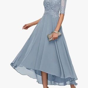 Dusty Blue 18W Elegant Dress